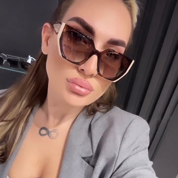 Authentic - New - Prada Tortoise Caramel Powder Brown Gradient Sunglasses - Picture 11 of 16